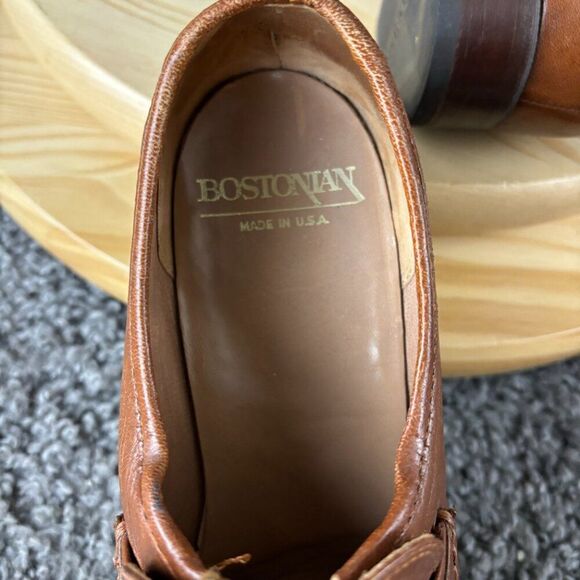 Vintage Bostonian Loafer Mens 8 All Leather Hand Sewn Dress Shoe Made in USA - Picture 7 of 9